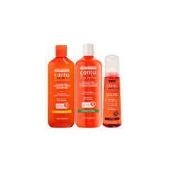 Cantu Set 2 | Limpieza, Hidratación y Definición Ligera (Shampoo + Acondicionador + Wave Whip Curling Mousse)