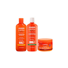 Cantu Set 3pc | Rutina Completa de Shampoo + Acondicionador + Crema de Peinar de Coco