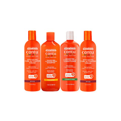 Cantu Set 4pc | Shampoo + Acondicionador + 2 × Moisturizing Curl Activator Cream