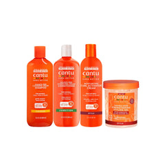 Cantu Set Cabellos Tipo 3 | Rutina 4 Pasos para Rizos en Espiral Sueltos: Limpios, Hidratados, Definidos y con Fijación Flexible