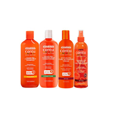 Cantu Set Refresh Cabellos | Rutina 4 Pasos para Rizos 2A-2C y Coils 4A-4C: Limpieza, Hidratación, Activación y Refresco Exprés