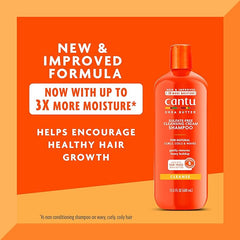 Cantu Sulfate-Free Cleansing Cream Shampoo – Shampoo Crema de Limpieza sin Sulfatos para Rizos (400 ml / 13.5 fl oz)