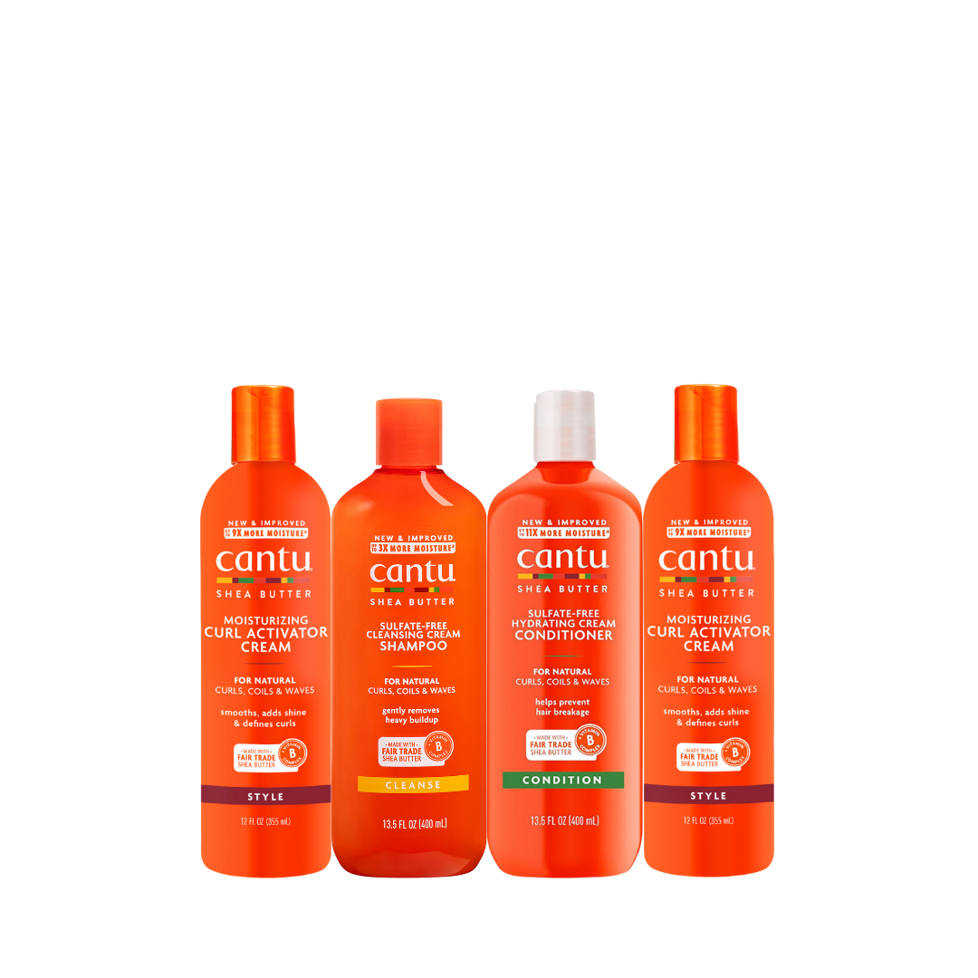 Cantu Set 4 p C – Shampoo + Acondicionador + 2 × Moisturizing Curl Activator Cream