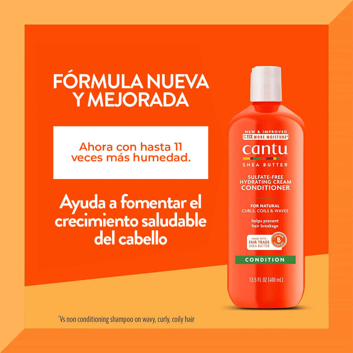 Cantu Sulfate-Free Hydrating Cream Conditioner – Acondicionador Hidratante sin Sulfatos para Rizos (400 ml)